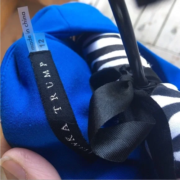 Ivanka Trump Vibrant Blue Pleated Mini Dress - Picture 5 of 5